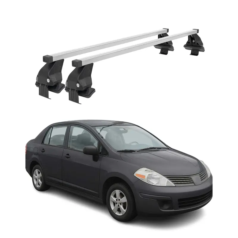 Silver Roof-Mount Cross Bars For 2004–2012 Nissan Versa 1
