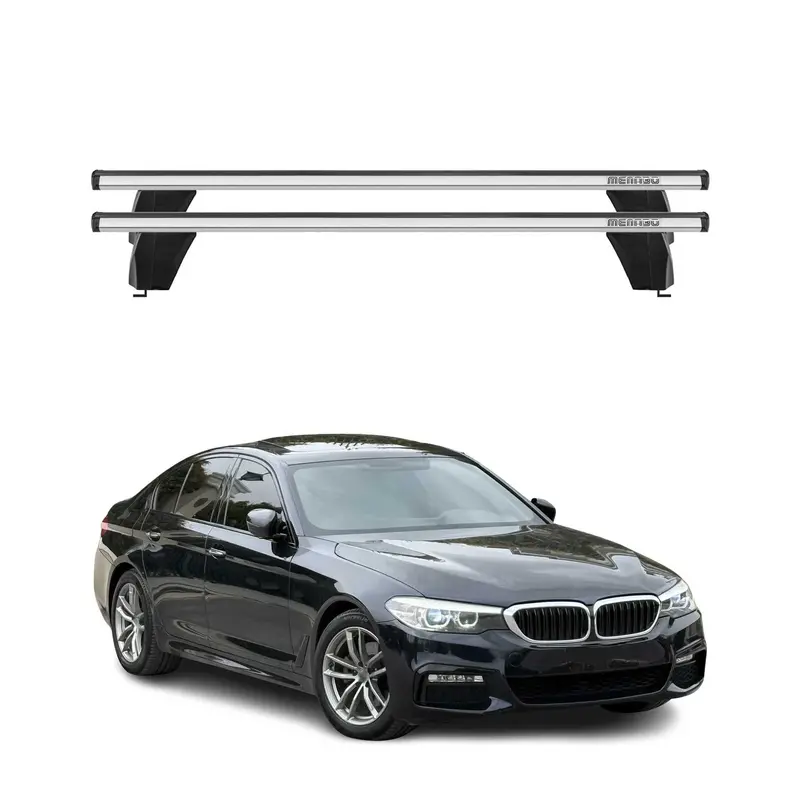 Silver Roof-Mount Cross Bars For Bmw 5 Series G30 Sedan (2019–2024) And M5 F90 (2017–2023) 1