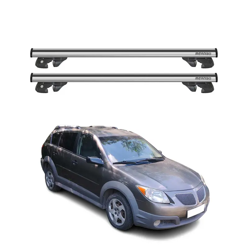 Silver Roof-Mount Crossbars For 2003–2009 Pontiac Vibe 1