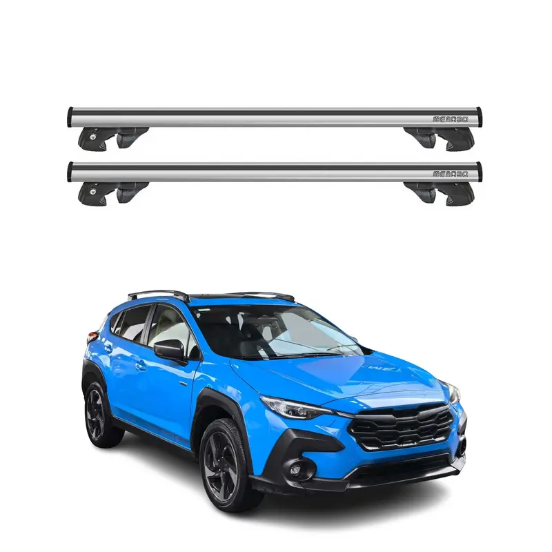 Silver Roof-Mount Crossbars For 2013–2017 Subaru Crosstrek 1