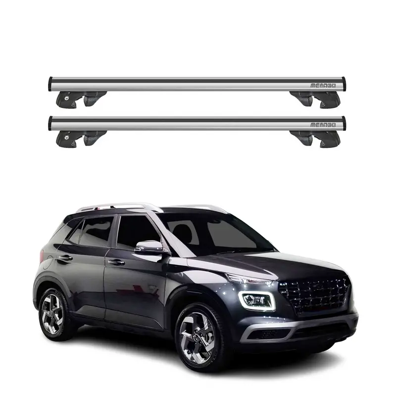 Silver Roof-Mount Crossbars For 2020–2026 Hyundai Venue 1