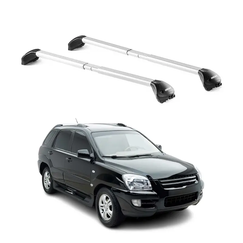 Silver Roof Rack Cross Bars Compatible With 2005–2010 Kia Sportage 1