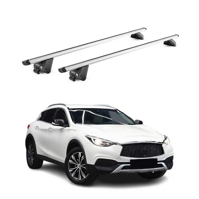 Silver Roof Rack Cross Bars Compatible With 2017–2019 Infiniti Qx30 1
