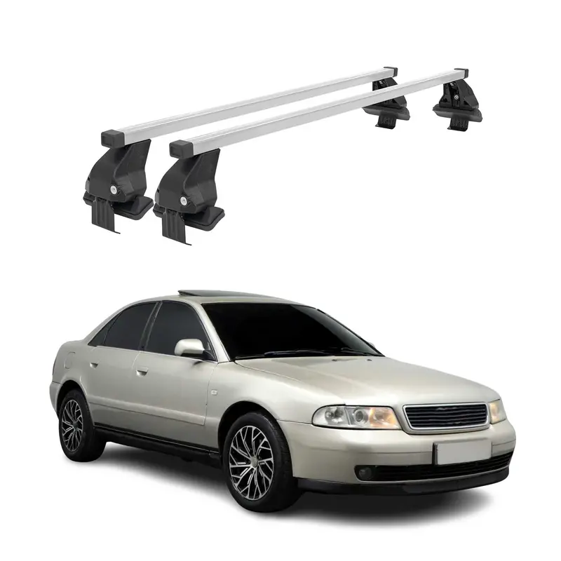 Silver Roof Rack Cross Bars For 1996–2001 Audi A4 Sedan 1