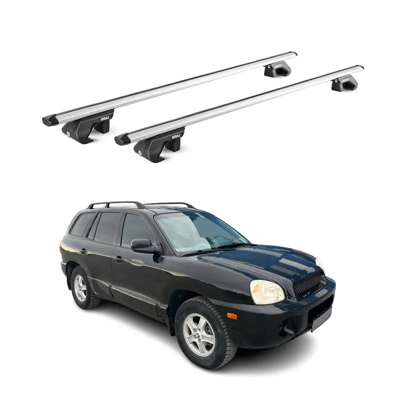 Silver Roof Rack Cross Bars For 2001–2006 Hyundai Santa Fe 1