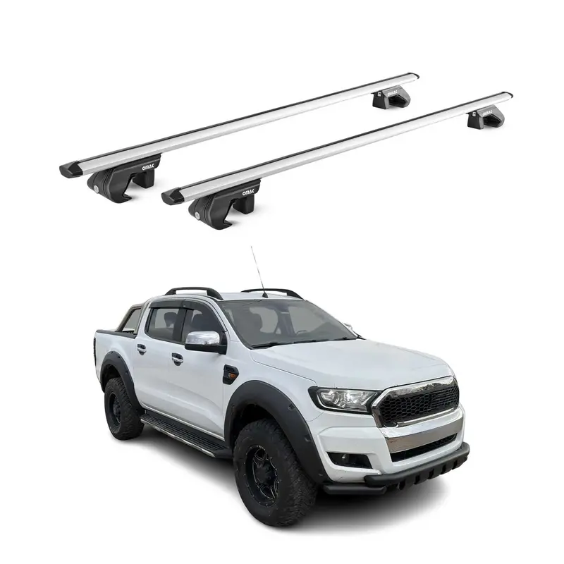 Silver Roof Rack Cross Bars For 2011–2024 Ford Ranger 1