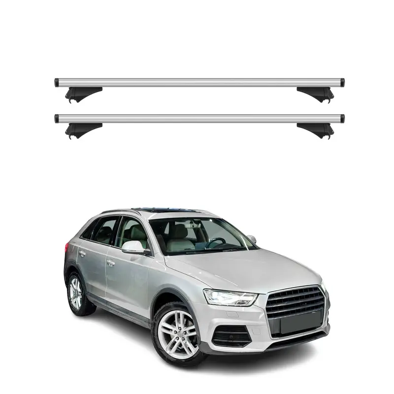 Silver Roof Rack Cross Bars For 2015–2018 Audi Q3 1