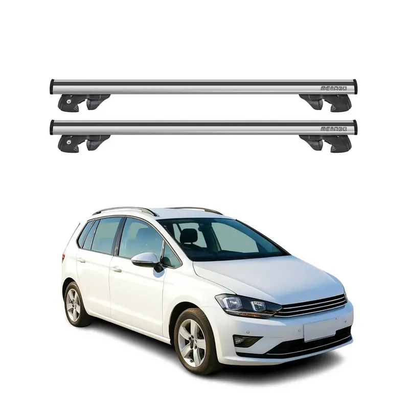 Silver Roof Rack Cross Bars For 2015–2019 Vw Golf Sportwagen (Mk7) 1