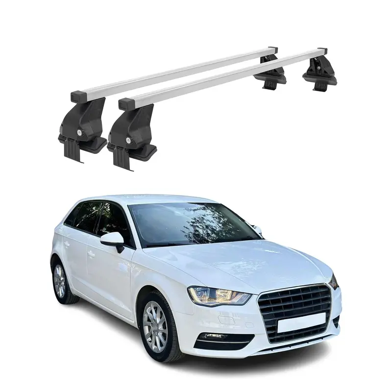 Silver Roof Rack Cross Bars For 2016–2018 Audi A3 Sportback E-Tron 1