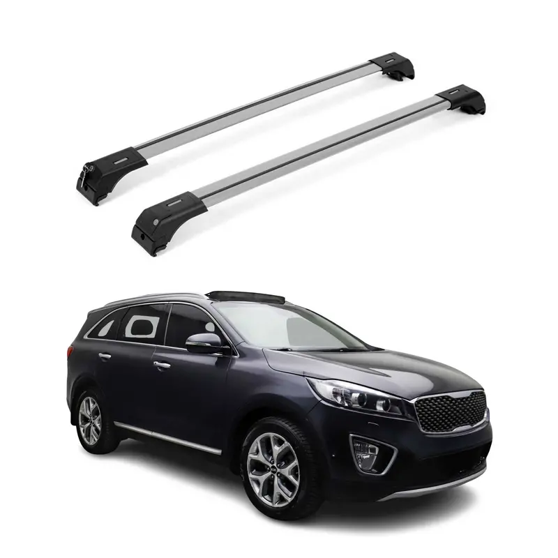Silver Roof Rack Cross Bars For 2016–2020 Kia Sorento 1