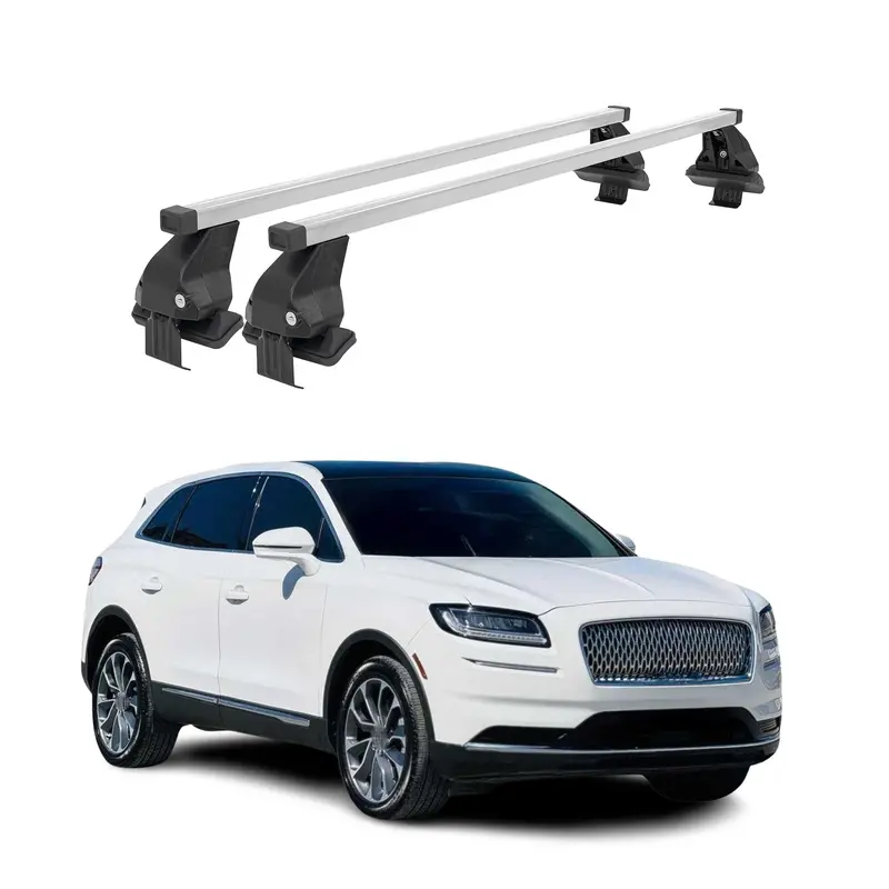 Silver Roof Rack Cross Bars For 2019–2023 Lincoln Nautilus 1