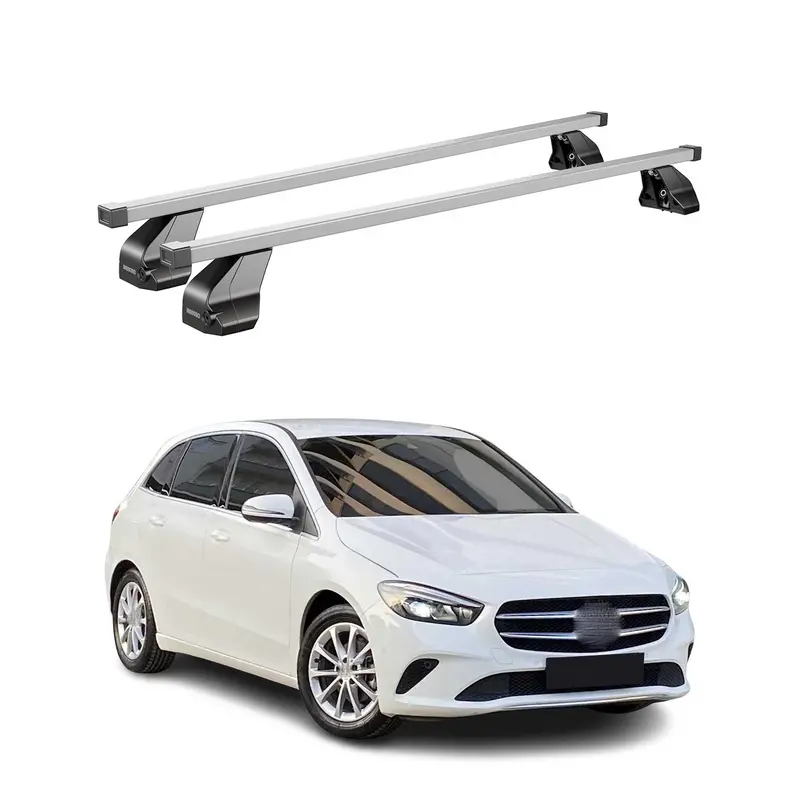 Silver Roof Rack Cross Bars For 2019–2024 Mercedes-Benz B-Class (W247) 1