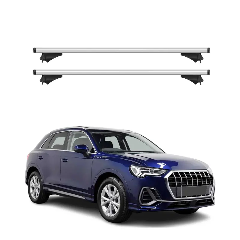 Silver Roof Rack Cross Bars For 2019–2025 Audi Q3 (Second Generation) 1