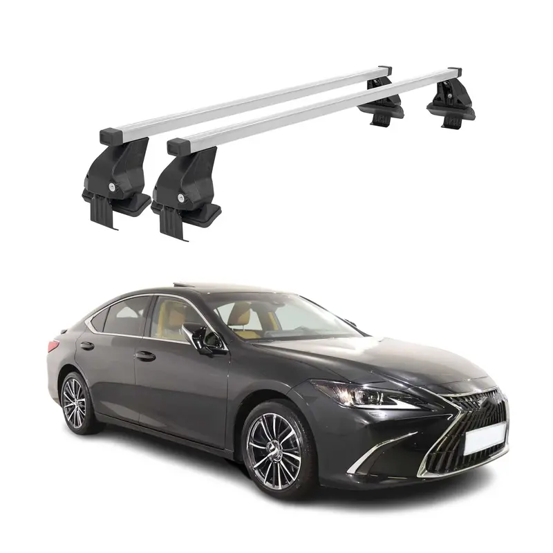 Silver Roof Rack Cross Bars For 2019–2025 Lexus Es 350 1