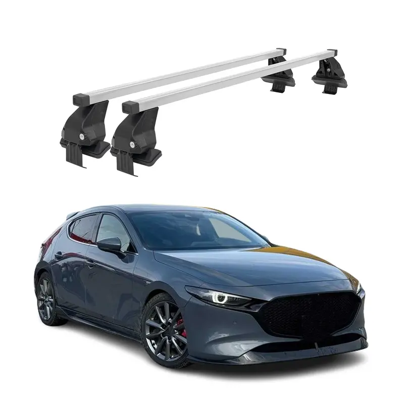 Silver Roof Rack Cross Bars For 2019–2026 Mazda 3 Hatchback 1