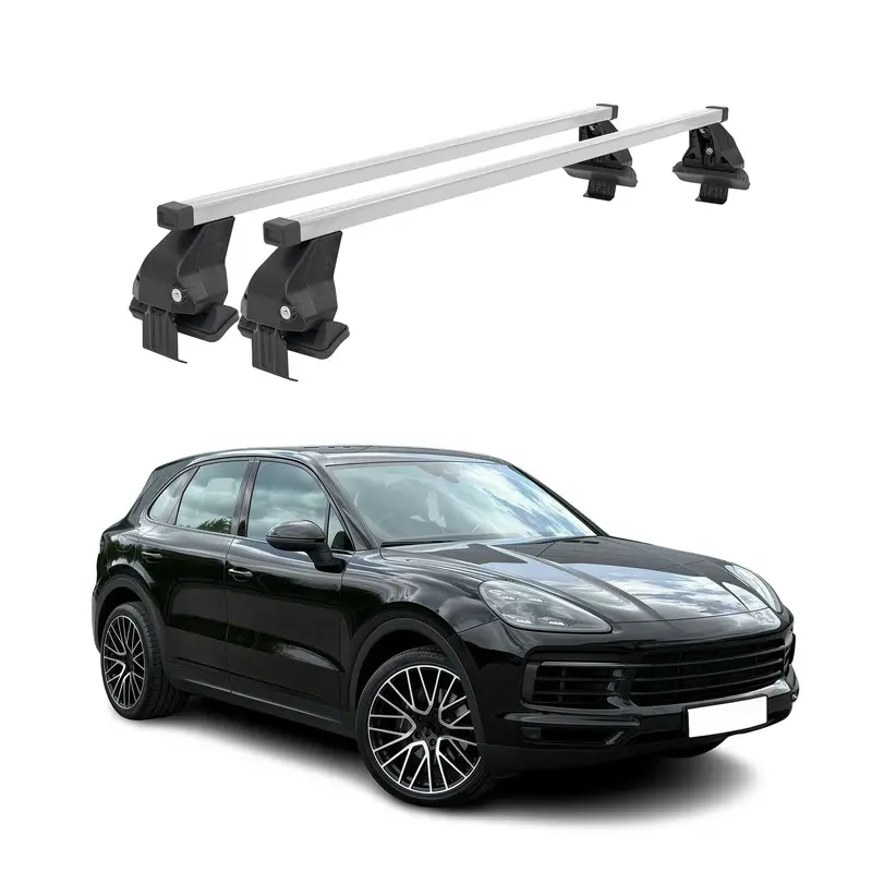 Silver Roof Rack Cross Bars For 2019–2026 Porsche Cayenne 1