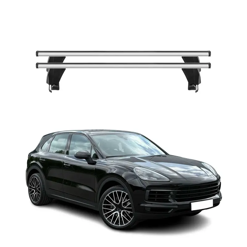 Silver Roof Rack Cross Bars For 2019–2026 Porsche Cayenne 1