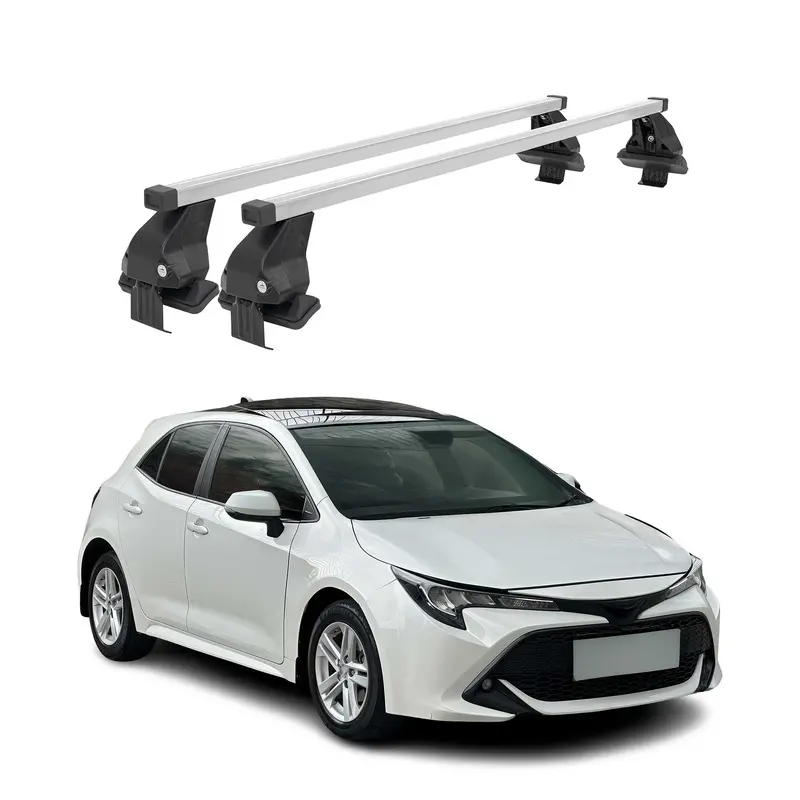 Silver Roof Rack Cross Bars For 2019–2026 Toyota Corolla Hatchback 1