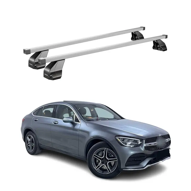 Silver Roof Rack Cross Bars For 2020–2022 Mercedes-Benz Glc Coupe (C253) 1