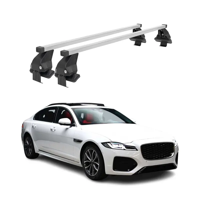 Silver Roof Rack Cross Bars For 2020–2024 Jaguar Xf 1