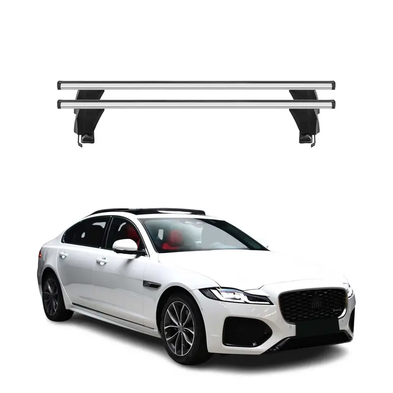 Silver Roof Rack Cross Bars For 2020–2024 Jaguar Xf (X260) 1