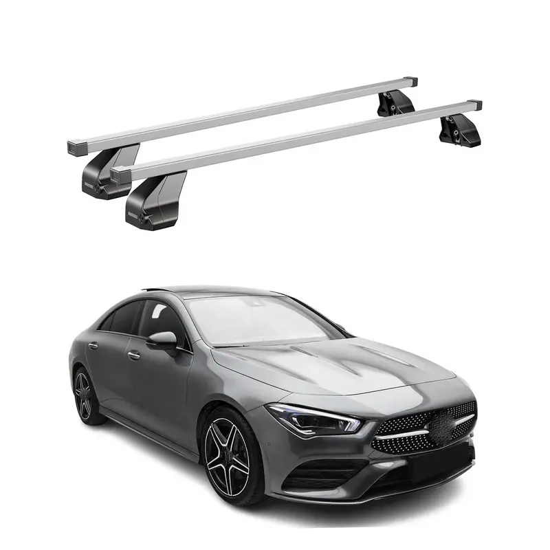 Silver Roof Rack Cross Bars For 2020–2026 Mercedes-Benz Cla (C118) Sedan 1