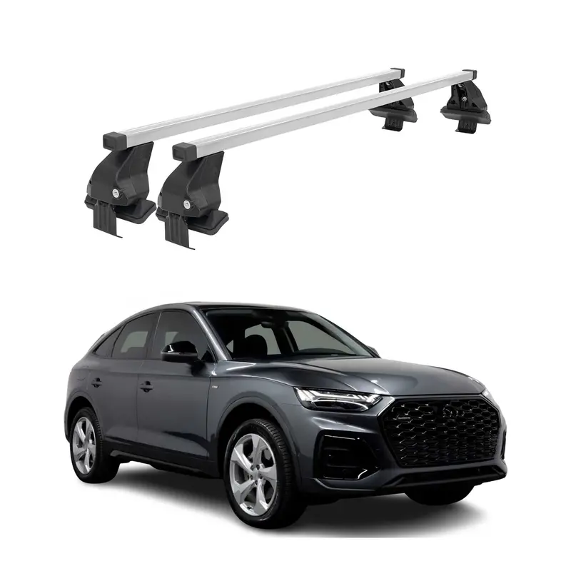 Silver Roof Rack Cross Bars For 2021–2025 Audi Q5 & Sq5 (Second Gen, Facelift) 1