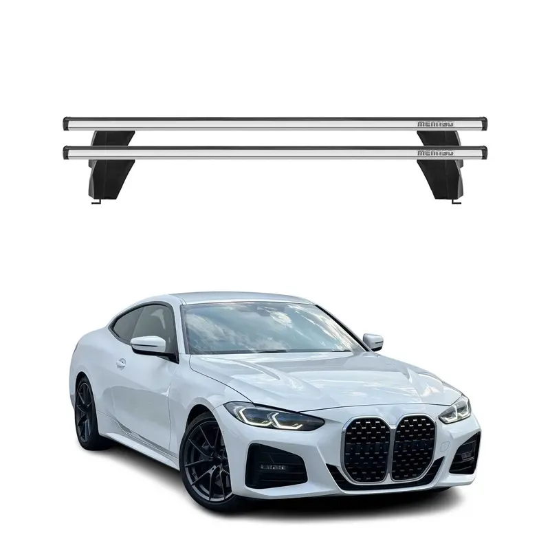 Silver Roof Rack Cross Bars For 2021–2026 Bmw 4 Series Coupe (G22) 1