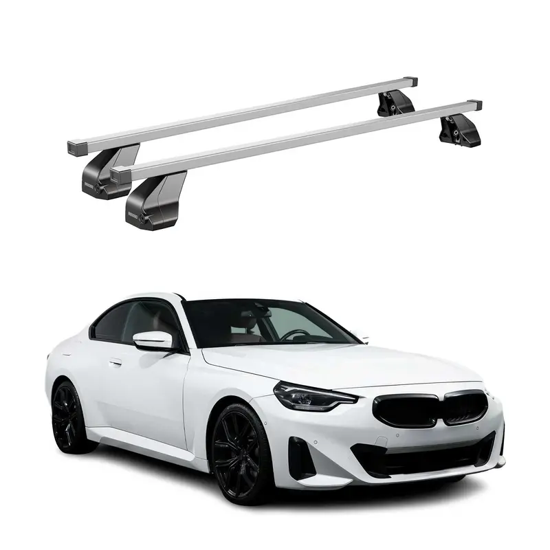 Silver Roof Rack Cross Bars For 2022–2026 Bmw 2 Series Coupe (G42/G87) 1