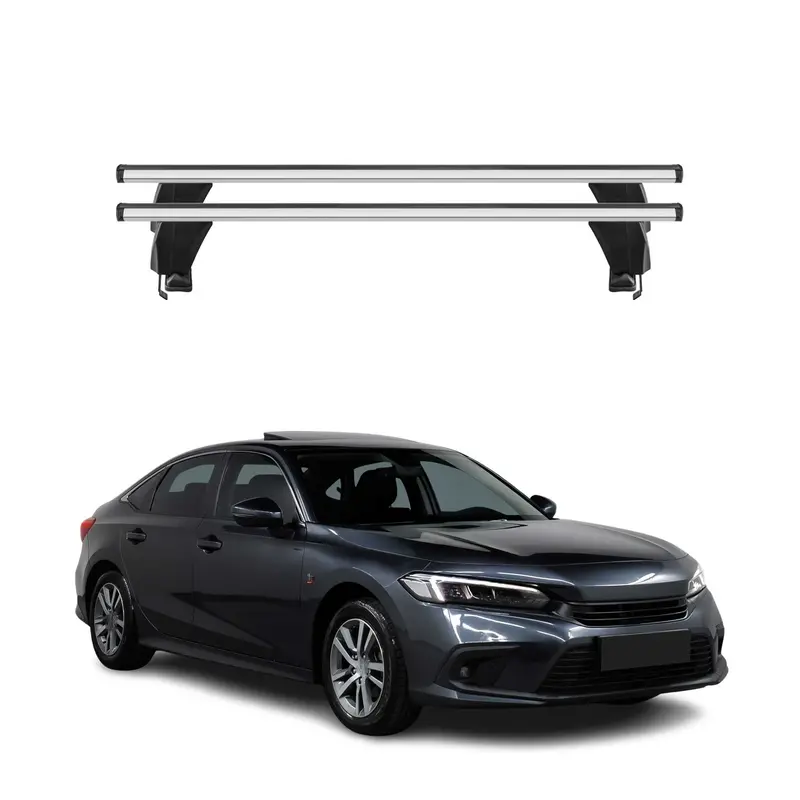 Silver Roof Rack Cross Bars For 2022–2026 Honda Civic (Eleventh Generation) 1