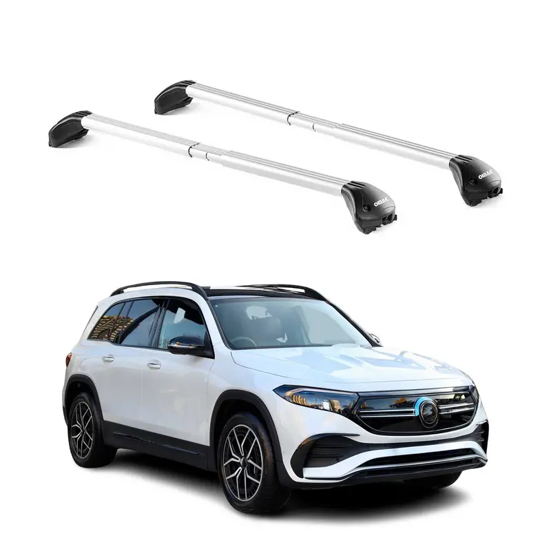 Silver Roof Rack Cross Bars For 2022–2026 Mercedes-Benz Eqb 1