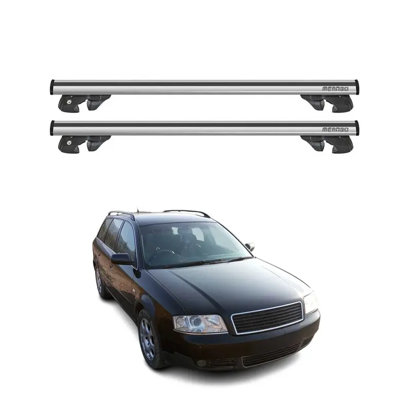 Silver Roof Rack Crossbars For 1995–2004 Audi A6 Avant 1
