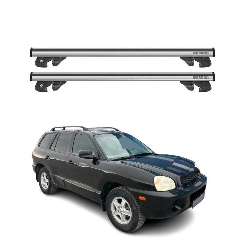 Silver Roof Rack Crossbars For 2001–2006 Hyundai Santa Fe 1