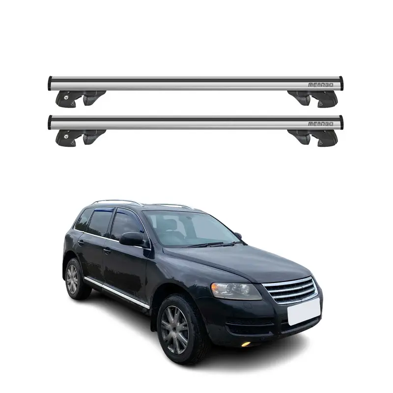 Silver Roof Rack Crossbars For 2004–2006 Vw Touareg 1