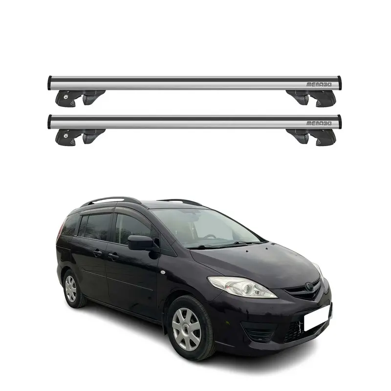 Silver Roof Rack Crossbars For 2006–2008 Mazda 5 1