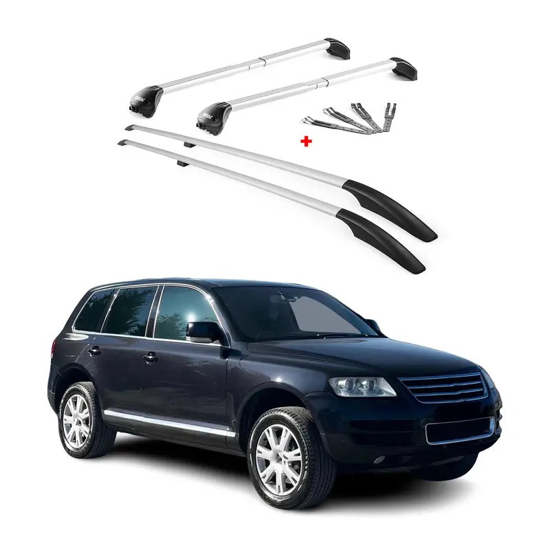Silver Roof Rack Rails For 2004–2010 Volkswagen Touareg 1
