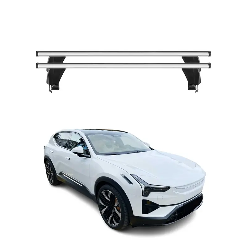 Sleek Aluminum Roof Bars For Polestar 2 (2020–2026) – Gray, Dual-Bar System 1