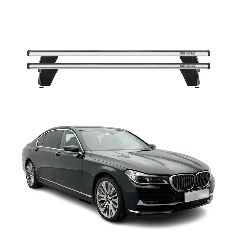 Stainless Silver Roof Rack Cross Bars For 2015–2022 Bmw 7 Series G11/G12 1