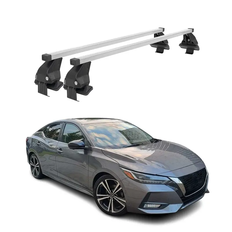 Steel Gray Roof Cross Bars For Nissan Sentra (8Th Gen, 2020–2025) – 2-Piece Carrier 1