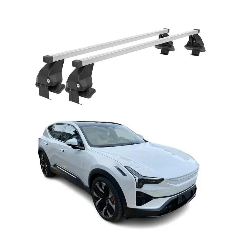Steel Gray Roof Cross Bars For Polestar 2 (2020–2026) – Luggage Carrier, 2-Piece 1