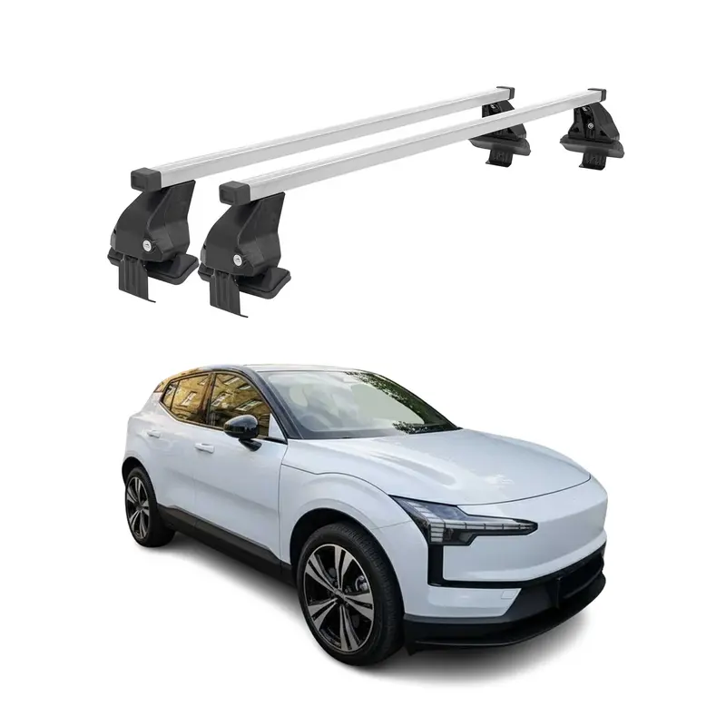 Steel Roof Rack Cross Bars For Volvo Ex30 (2023–2025) – Matte Gray, 2-Pack 1