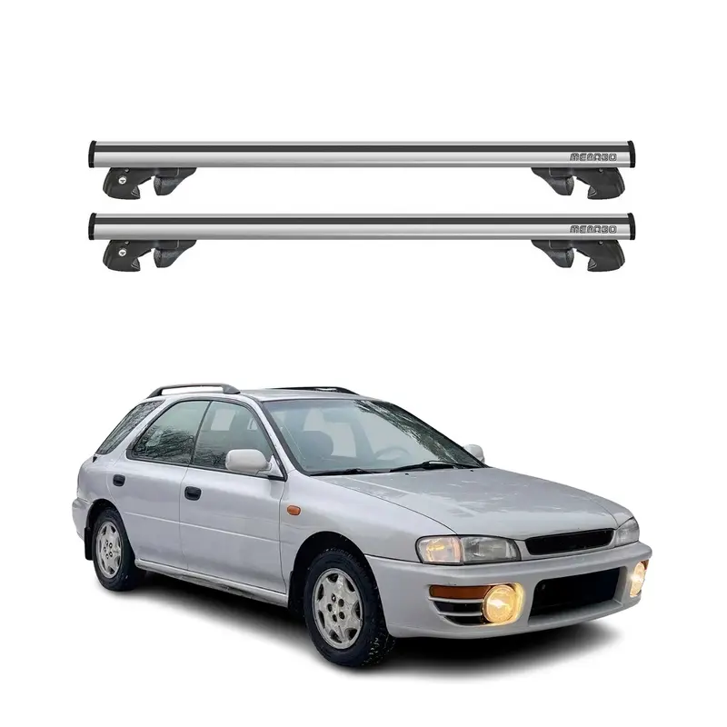 Subaru Impreza Wagon Roof Crossbars (1992–2000) – All-Weather Silver Bars 1