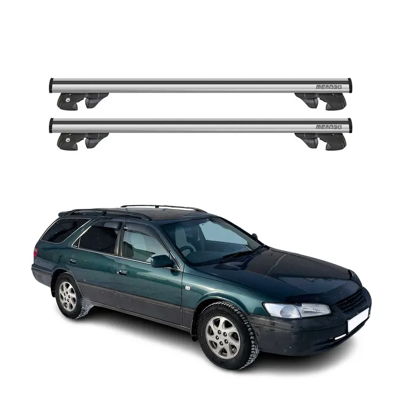 Toyota Camry Roof Crossbars (1991–2001) – Reliable Silver Mounting 1