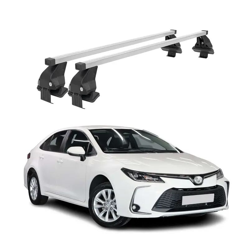 Toyota Corolla Sedan Fl Roof Cross Bars – Premium Silver Finish (2017–2019) 1
