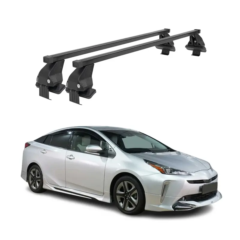 Toyota Prius (2016–2018) Roof Rack Cross Bars – Streamlined Black Cross Rails 1
