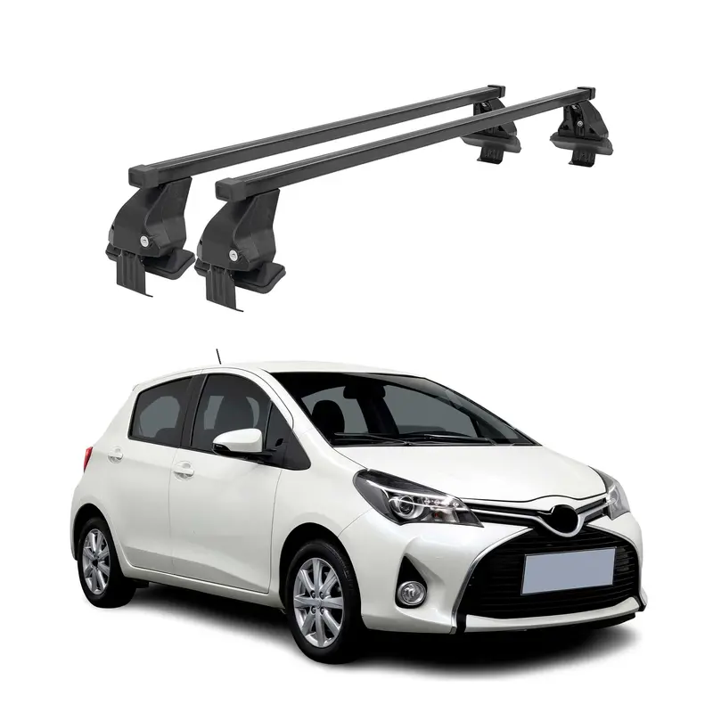 Toyota Yaris Xp130 Roof Rack Cross Bars (2012–2018) – Smooth Black 2-Piece Mount 1