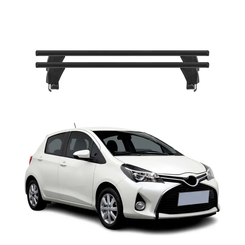 Toyota Yaris Xp130 Smooth Roof Rack Crossbars – Black Anodized Aluminum Load Bars (2013–2020) 1