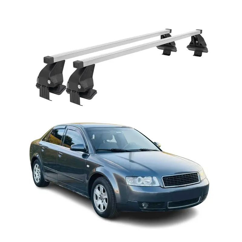 Two-Piece Luggage Carrier Roof Rack Cross Bars For 2001–2008 Audi A4 (B6/B7) Sedan 1