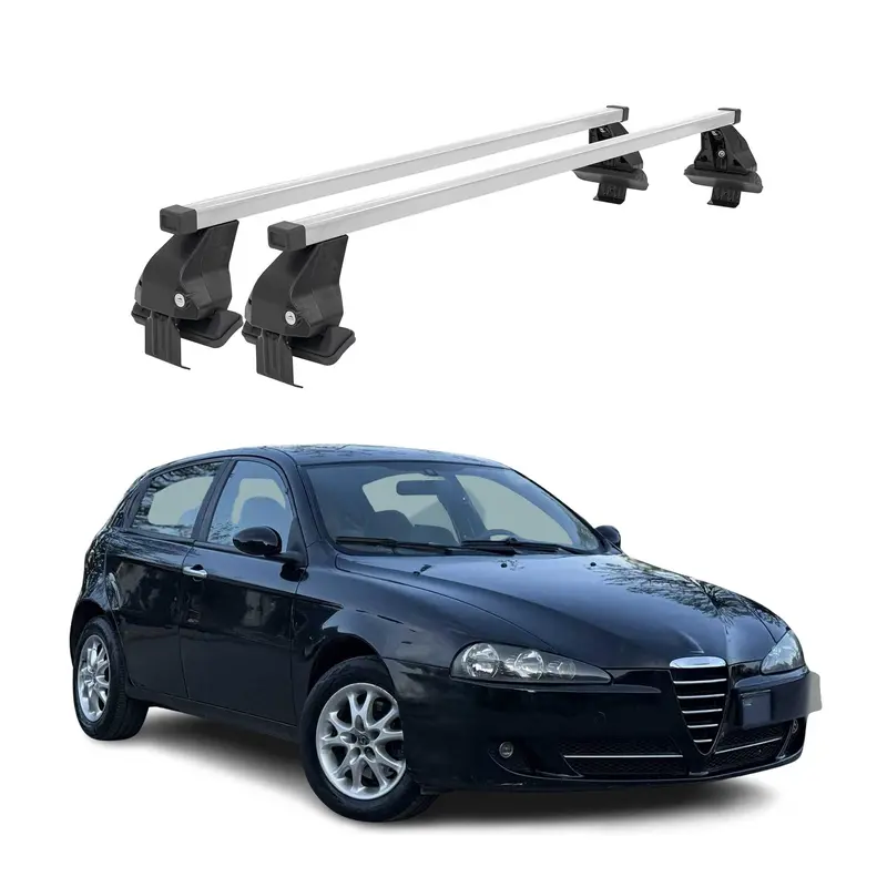 Two-Piece Luggage Carrier Roof Rack Cross Bars For 2002–2007 Alfa Romeo 147 1