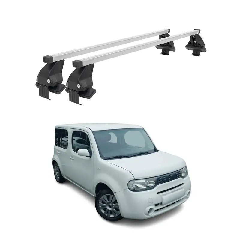 Urban-Style Silver Cross Bars For 2009–2014 Nissan Cube 1